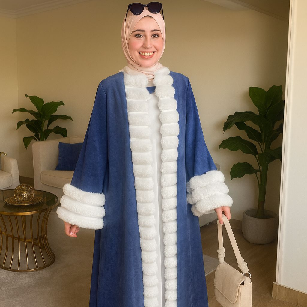 عبايه شمواه مبطنه بفرو ارنب